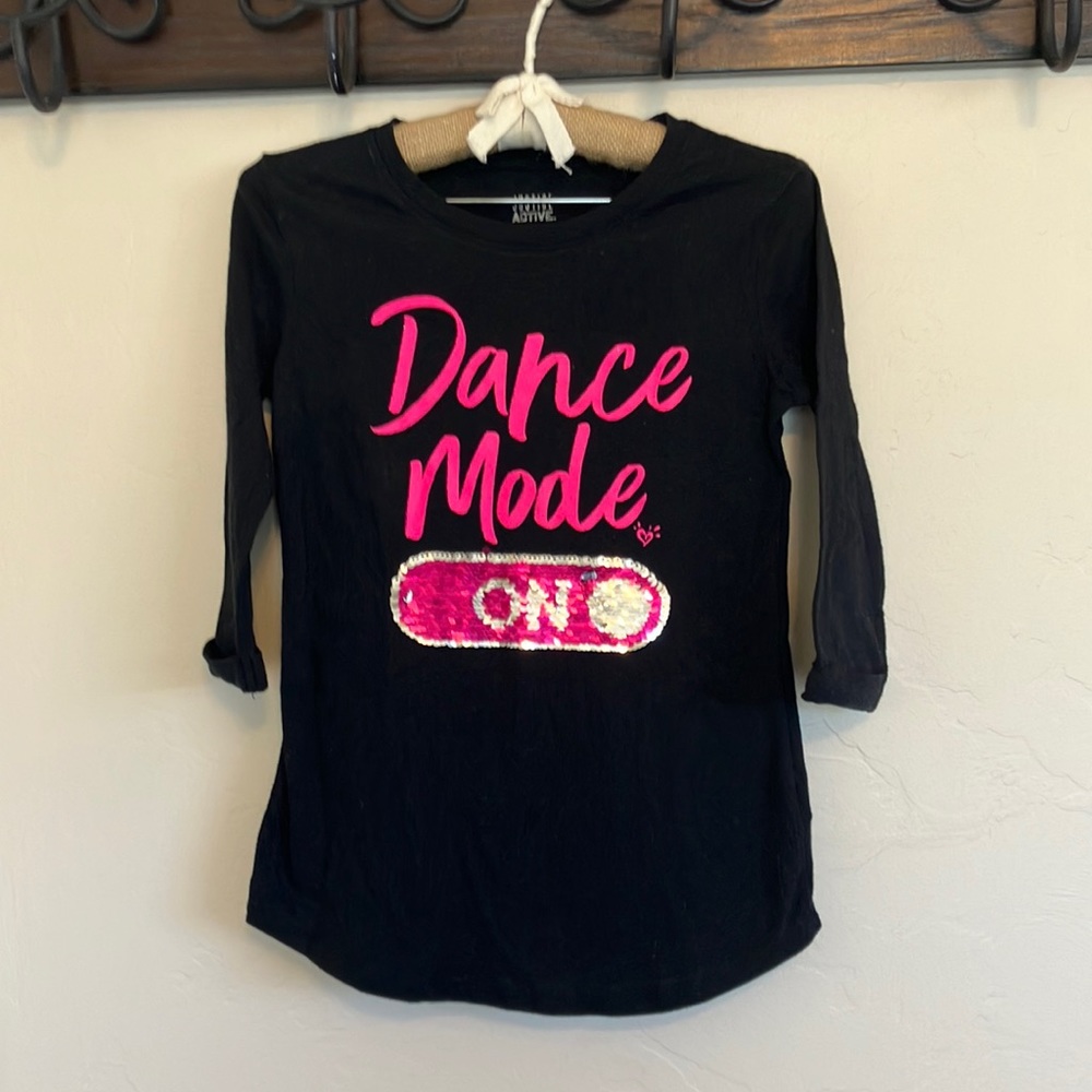 Justice “Dance Mode” On/Off Sequin Long Sleeve; Size 6.